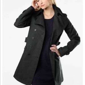 Theory Alexia black trench coat size S + free belt